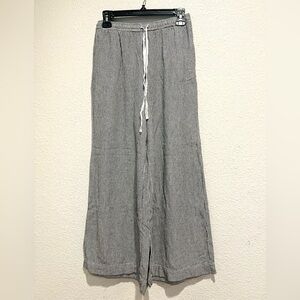 Max Studio Striped Linen Blend Pants, M